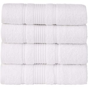 White Hand Towels 4-Pack 16 x 30 Turkish Cotton Premium Quality Soft & Absorbent